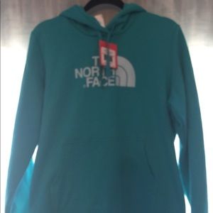 North face teal sweatshirt size large